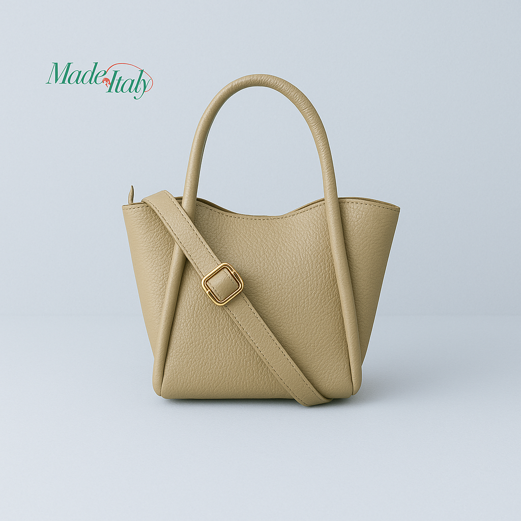 đ Liten beige skinnveske â stil mĂžter funksjon - gratis frakt