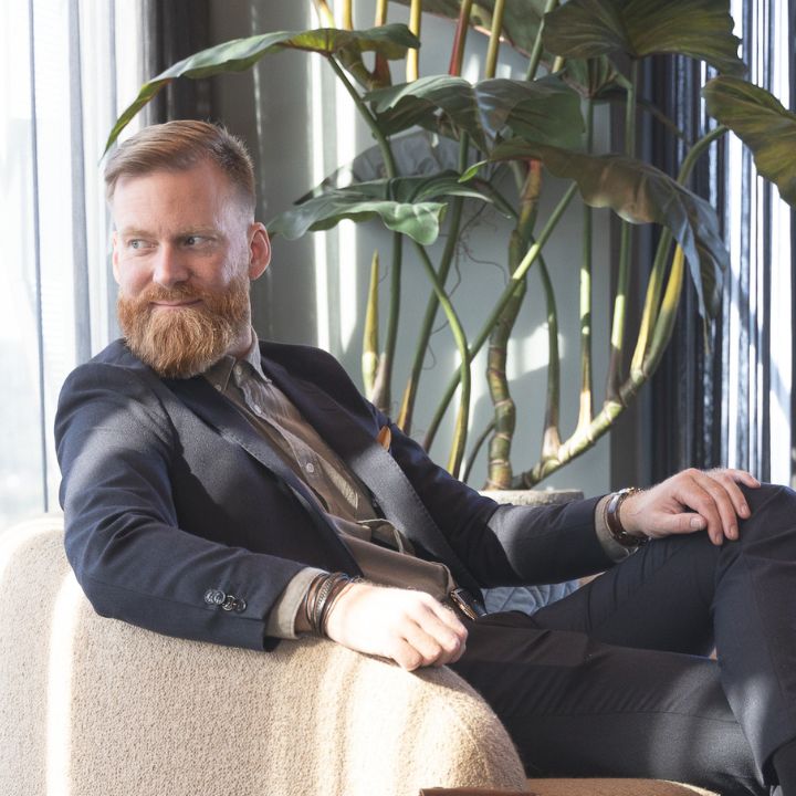 Armbånd i skinn og rustfritt stål | Herre 19-20 cm