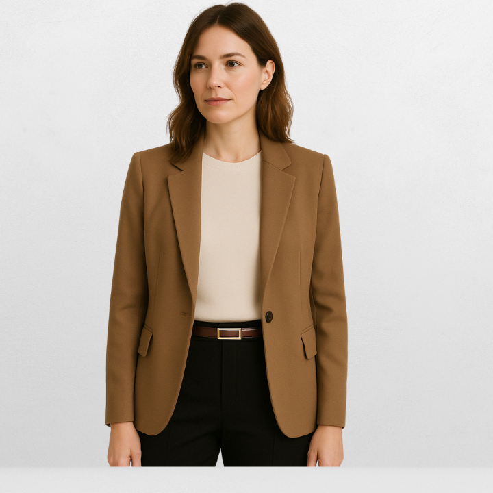 Belte i mørk brunt skinn til dame