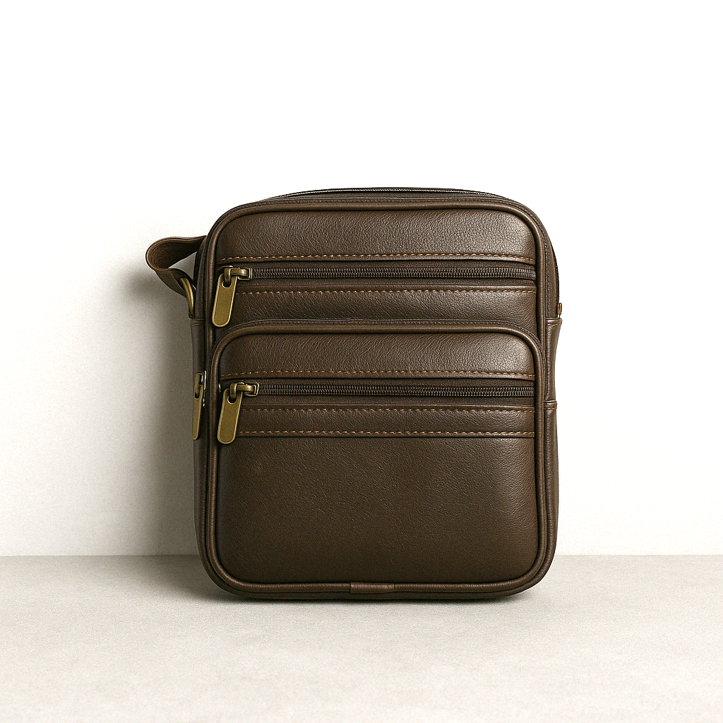 Elegant liten Skulderveske i Ekte Skinn – Mørk Brun eller Sort