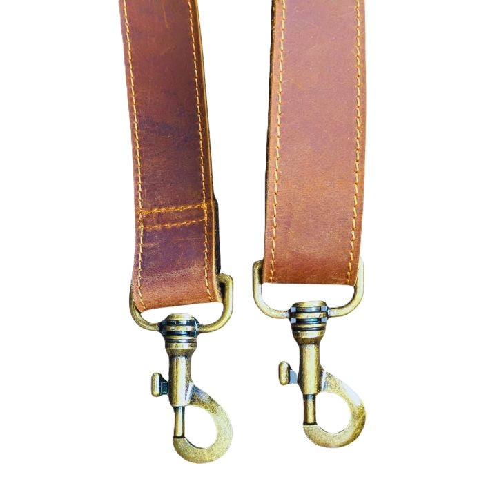 Skinnbag i ekte brunt skinn til Dame og Herre