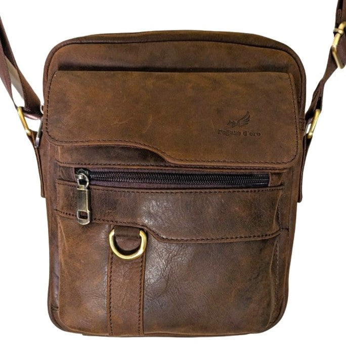 Pegaso D'Oro Skulderveske i Skinn – Allsidig Eleganse for Ham og Henne