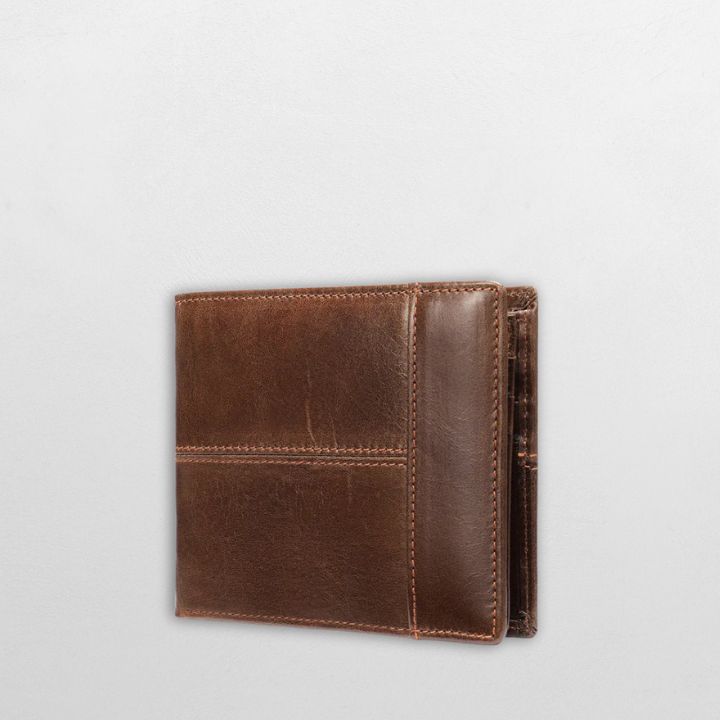 Lommebok i brunt skinn fra Pegaso D`Oro