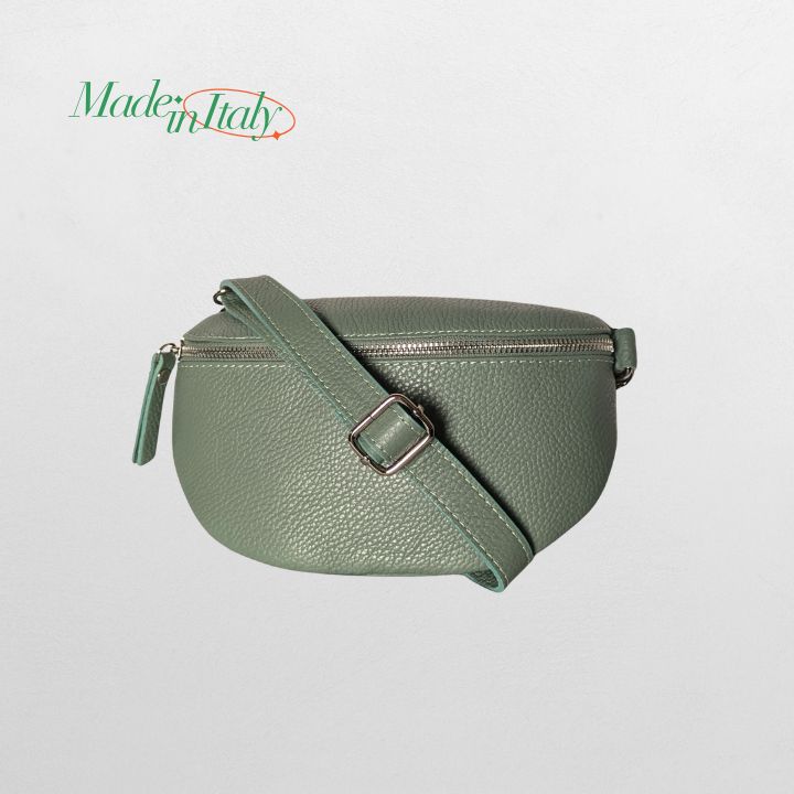 Mintfarget midjeveske i ekte skinn | Dame