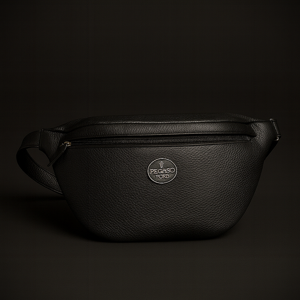 Pegaso D’Oro Black Line – Midjeveske i ekte skinn