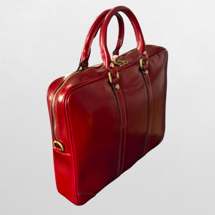 đŒ Eksklusiv PC-veske i ekte skinn â HĂ„ndlaget i Italia - Gratis frakt