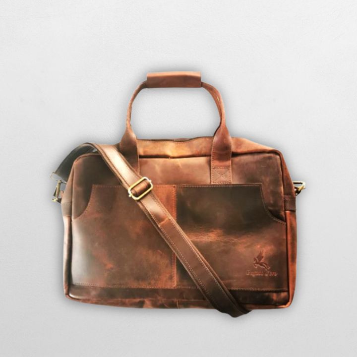 Laptopveske | Ekte Skinn | Slitesterk