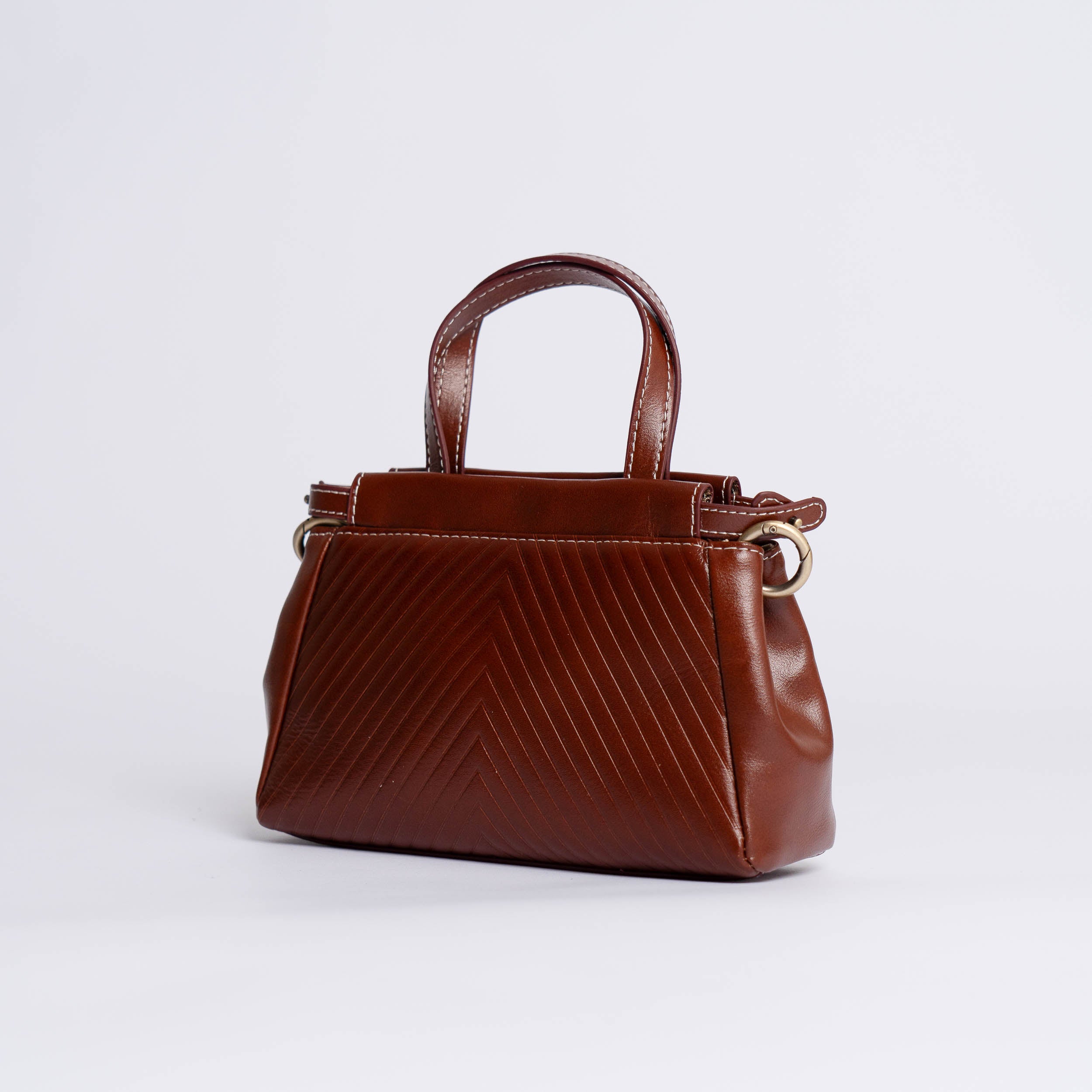 Liten skulderveske i ekte skinn for damer