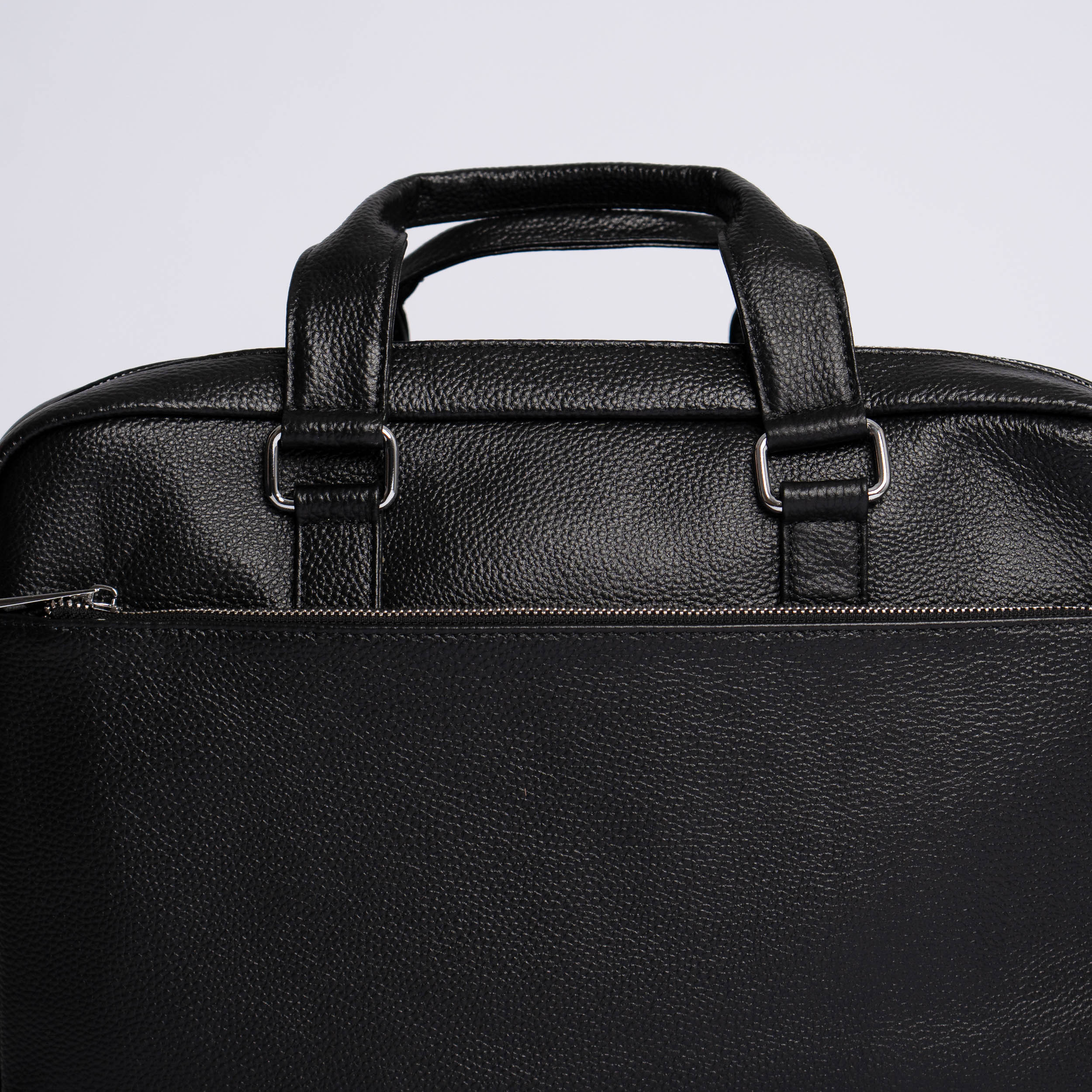 Stilig Sort Lær PC-Bag med Laptop-rom