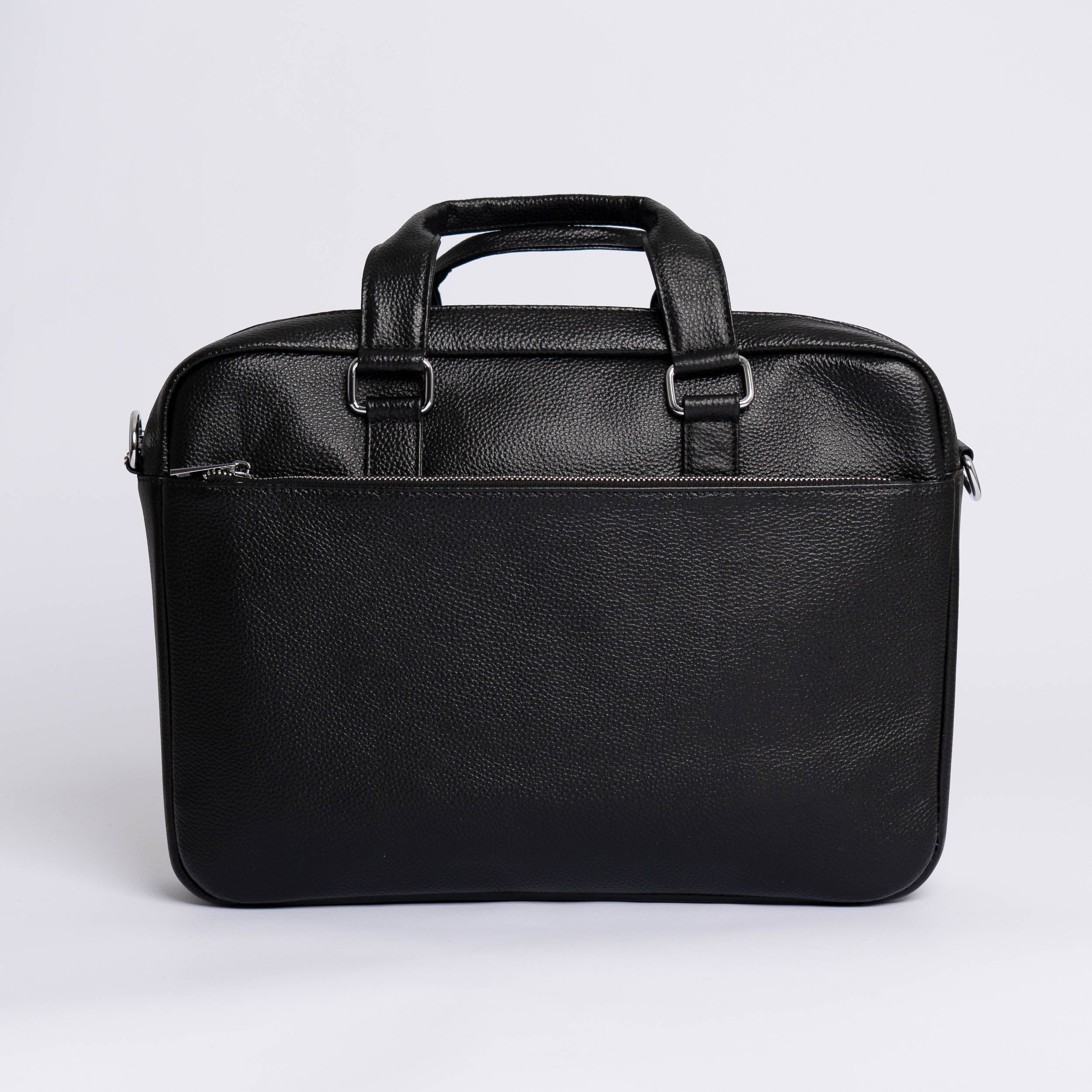 Stilig Sort Lær PC-Bag med Laptop-rom