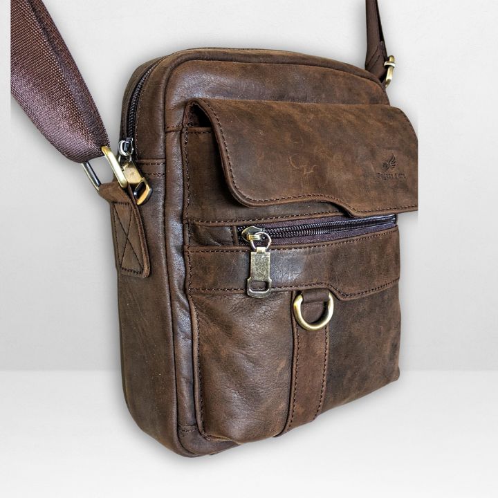 Pegaso D'Oro Skulderveske i Skinn – Allsidig Eleganse for Ham og Henne