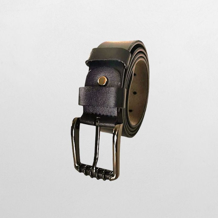 Sort skinnbelte 125 cm Herre