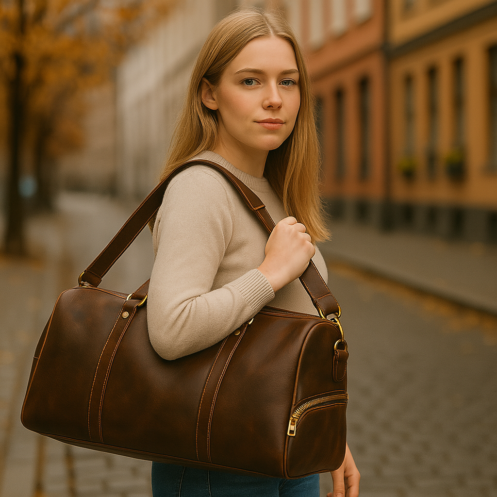 Pegaso D’Oro Weekendbag – Premium skinnbag for reise, trening og hverdag