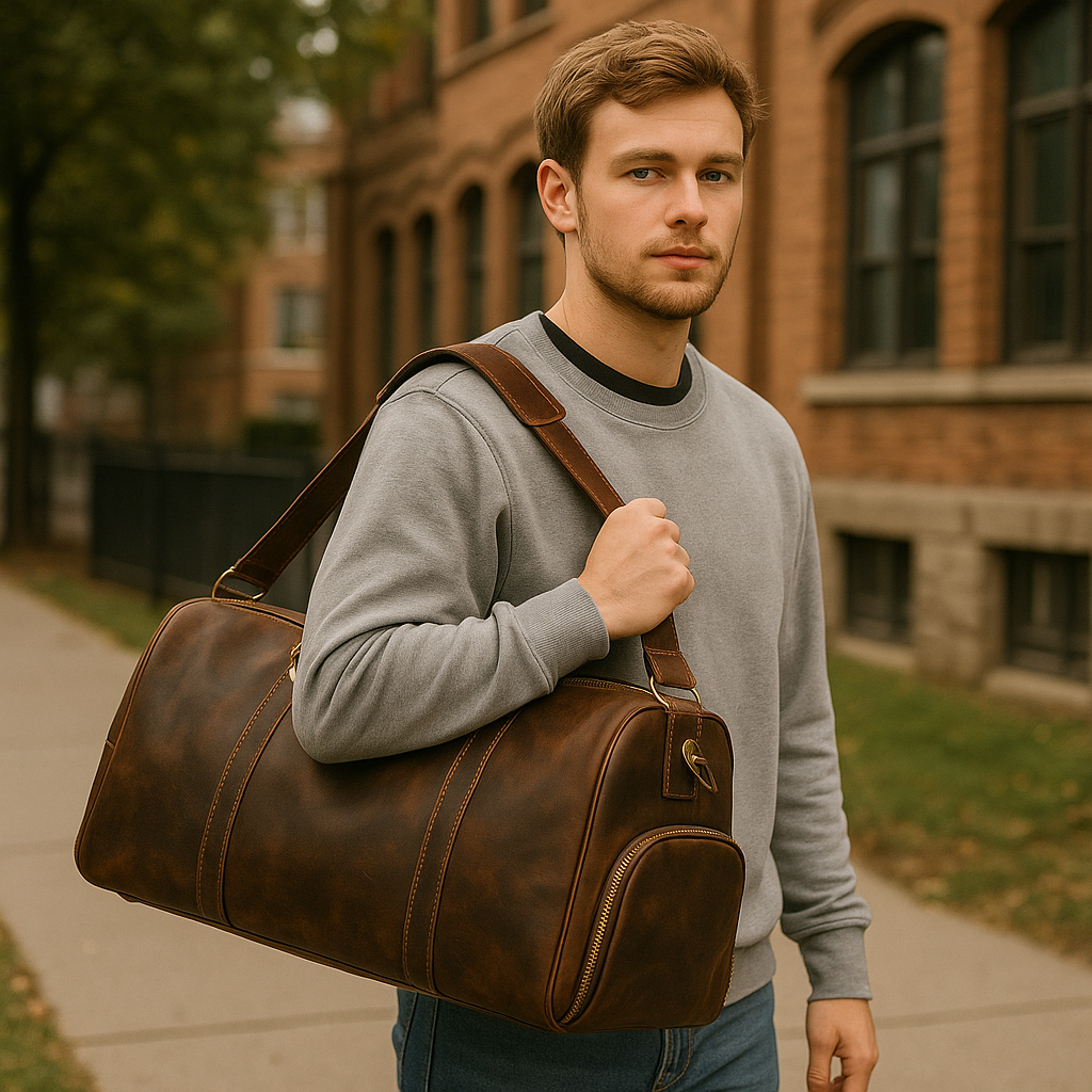 Pegaso D’Oro Weekendbag – Premium skinnbag for reise, trening og hverdag