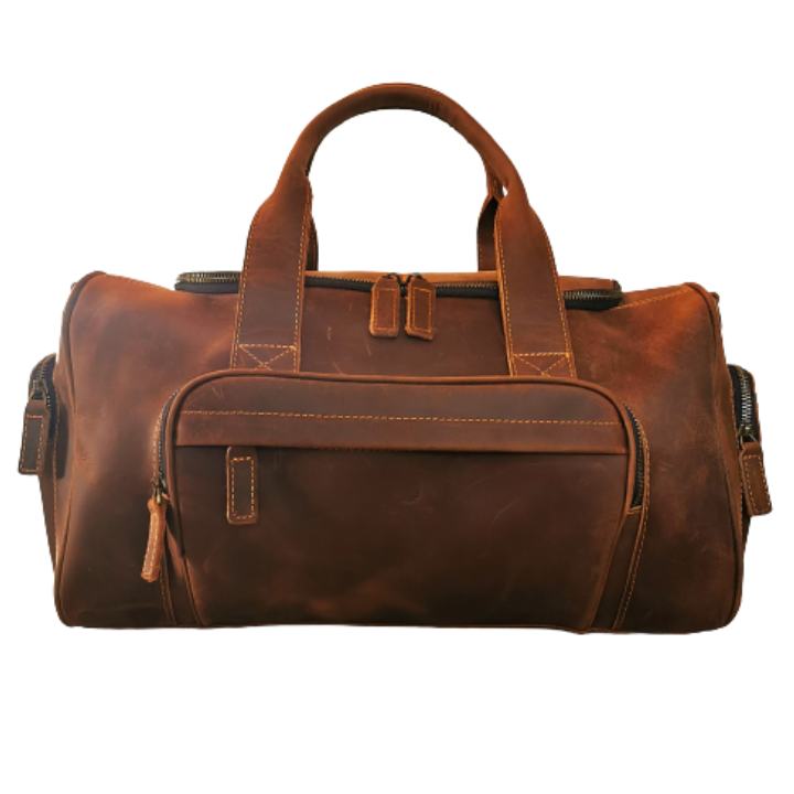 Skinnbag i ekte brunt skinn til Dame og Herre