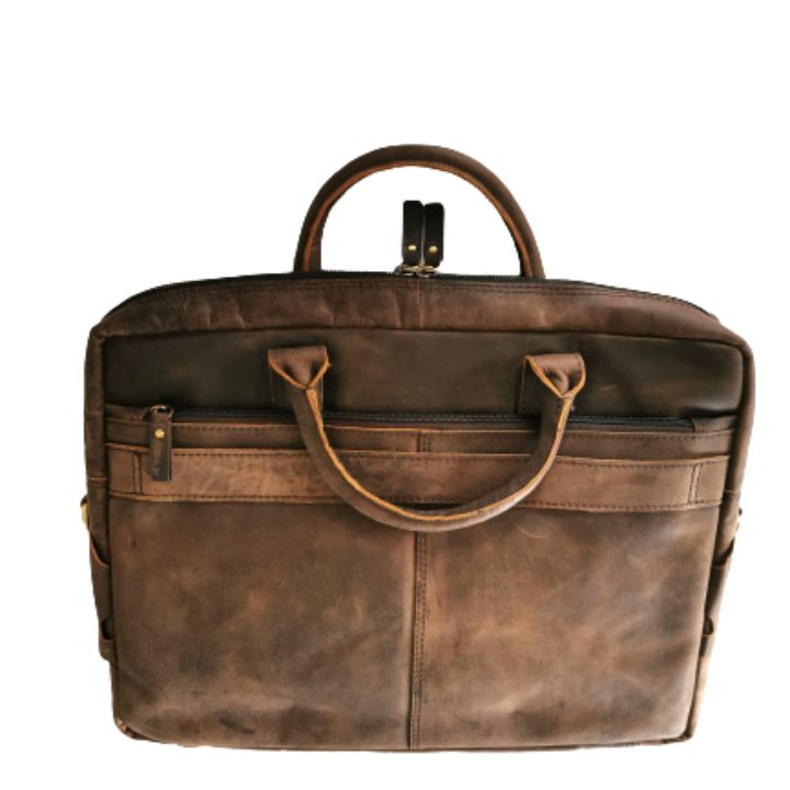 Brun Caveman Skinnveske til Laptop - Zantani.no