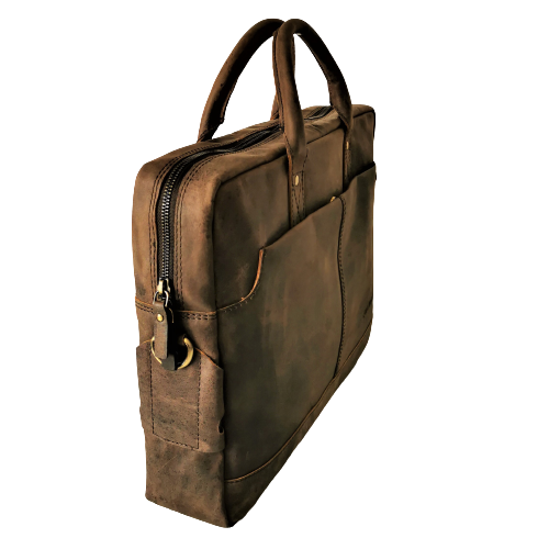 Brun Caveman Skinnveske til Laptop - Zantani.no