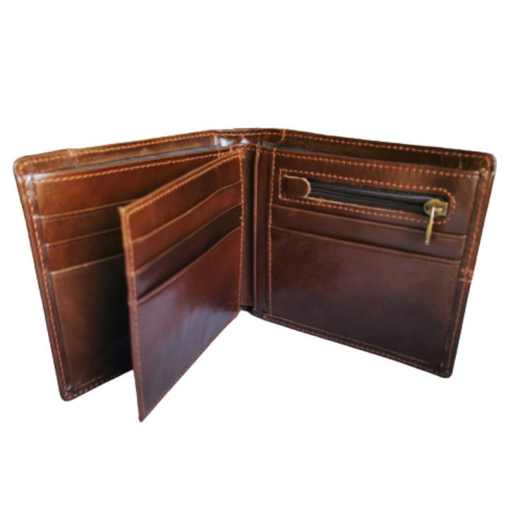 Lommebok i Brunt Skinn fra Pegaso D`Oro - Zantani.no