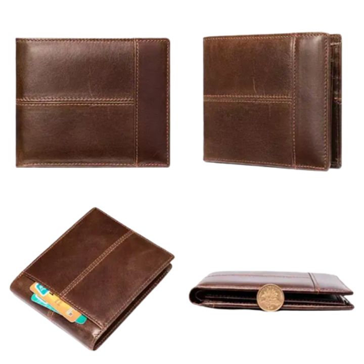 Lommebok i Brunt Skinn fra Pegaso D`Oro - Zantani.no