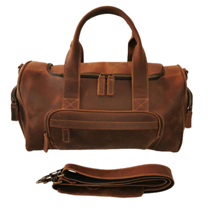 Weekedbag fra Pegaso D`Oro i Ekte Brunt Skinn - Zantani.no