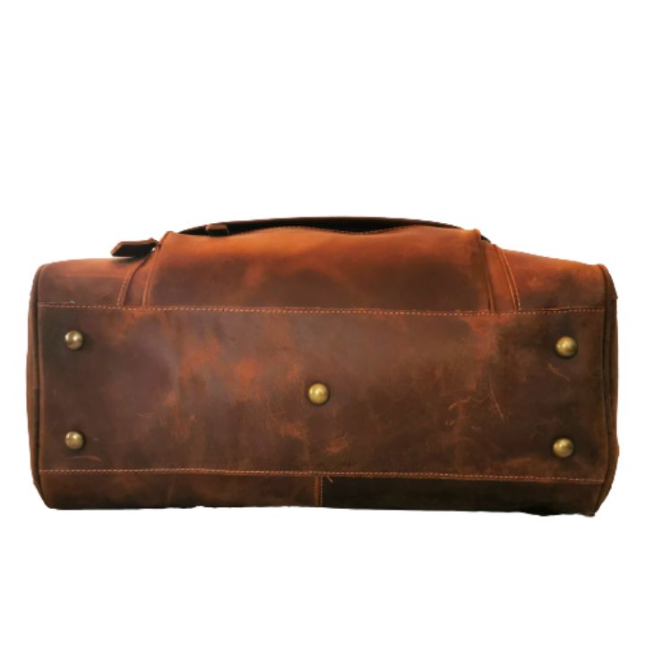 Weekedbag fra Pegaso D`Oro i Ekte Brunt Skinn - Zantani.no