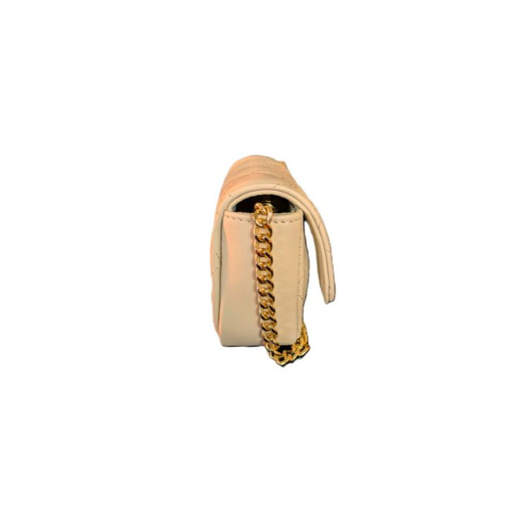 Liten Skulderveske i Beige Skinn – Italiensk Kvalitet