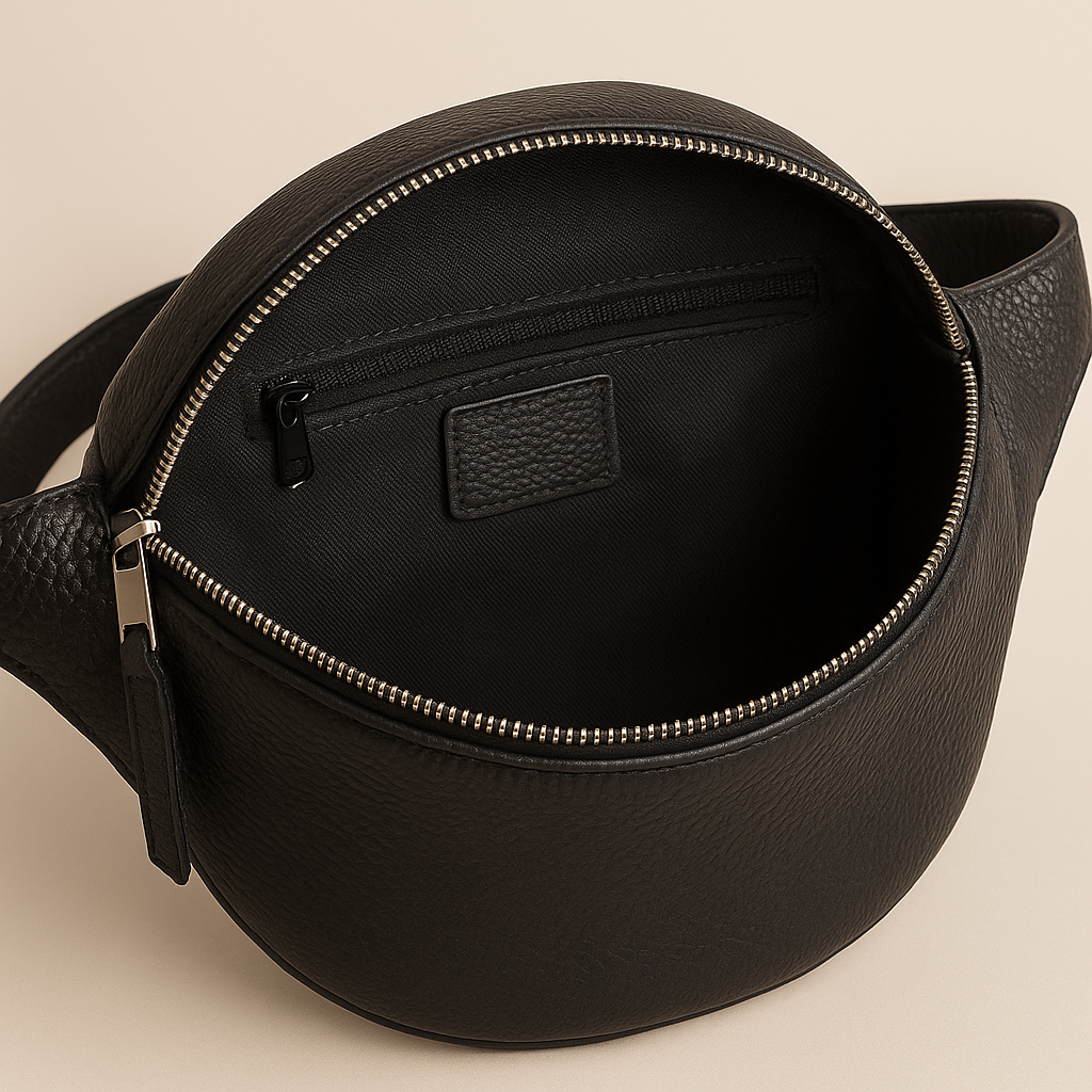 Pegaso D’Oro Black Line – Midjeveske i ekte skinn