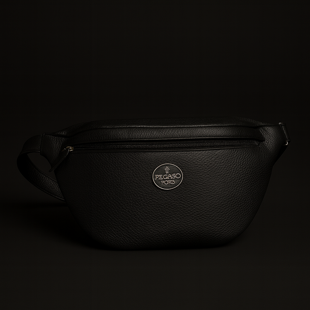 Pegaso D’Oro Black Line – Midjeveske i ekte skinn