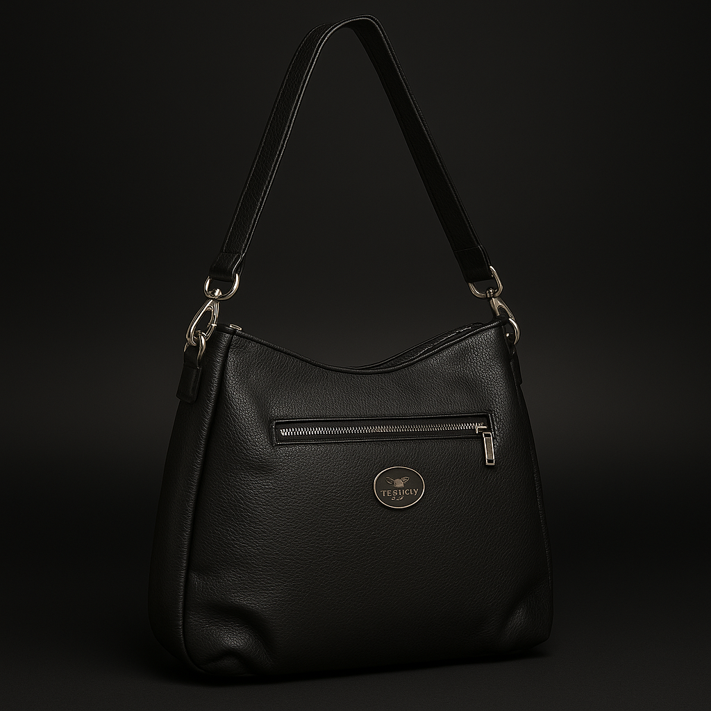 Pegaso D’Oro Black Line – Skulderveske i ekte skinn