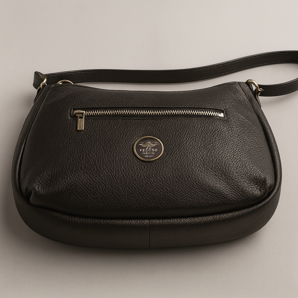 Pegaso D’Oro Black Line – Skulderveske i ekte skinn